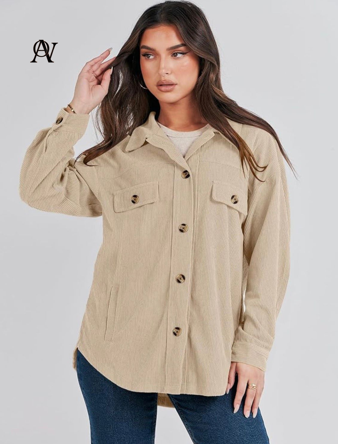 ANRABESS long-sleeve button-up shirt for women - Summer and Autumn Fashion 2026